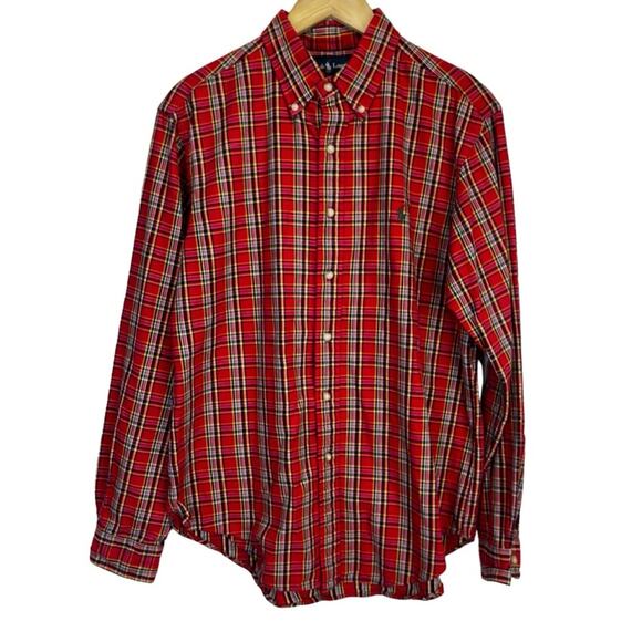 Ralph Lauren Classic Fit button down shirt red multi - L - Picture 1 of 9